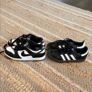 Nike Kids Black and White Low Top Sneakers